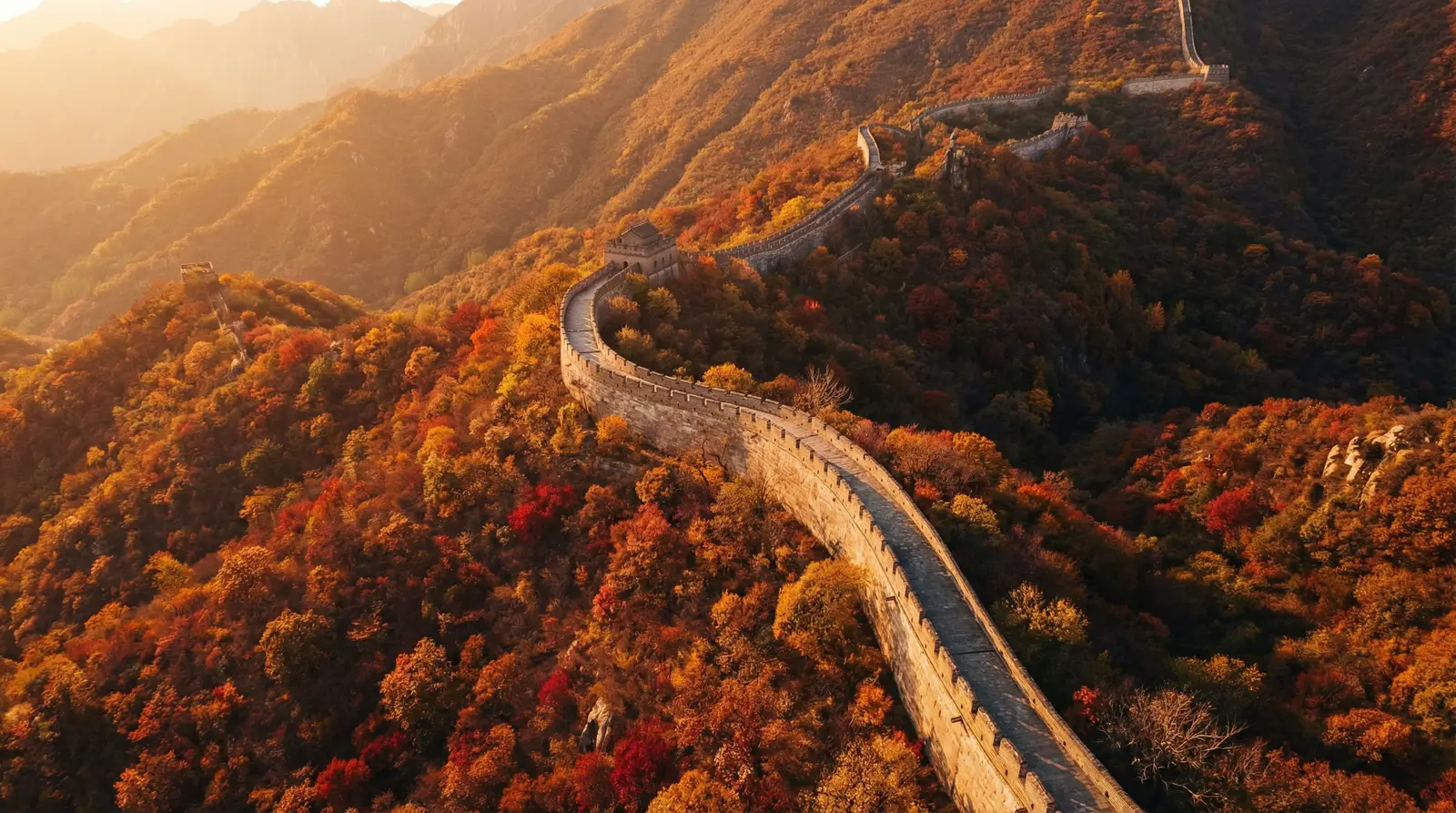 国产乱子精伦无套白视频 秋日长城航拍全景